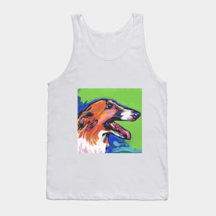 Borzoi Bright colorful pop dog art Tank Top